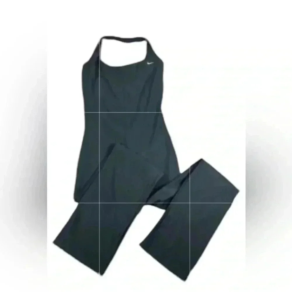 Nike drifit size medium dark forest green alpha full length unitard yoga suit.